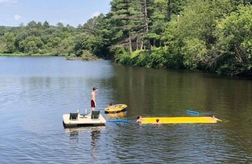 St Croix Falls RV Rental | Creekside Group Glamp Site at Big Rock Creek!