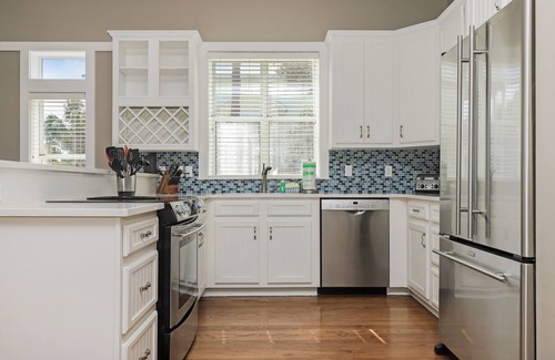 Crystal Shores House | Crystal Beach ~ Short Walk to the Beach ~ Open Living Area ~ Outdoor Seating