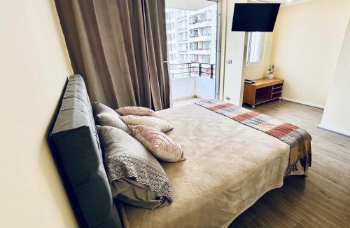 Macul Apartment | Departamento estudio en Macul hasta 3personas, a pasos del metro incluye estacionamiento