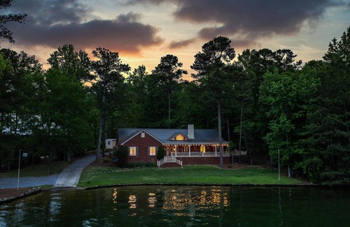 Coosa County House | Dock. Waterslide. Beach. Firepit, Gazebo, 500ft water frontage. Views. Sleep 18.