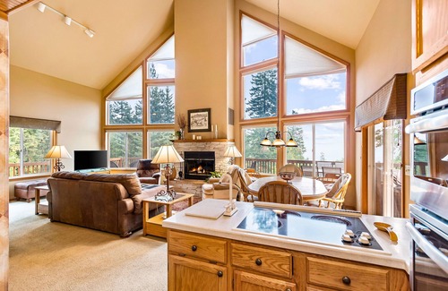 Sandpoint House | Dog-friendly mountain retreat near skiing with lake view, hot tub, & balcony