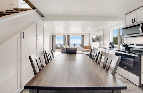 Edgewater Shores Cottage | Dog-friendly oceanfront retreat with hot tub & relaxing deck facing the water