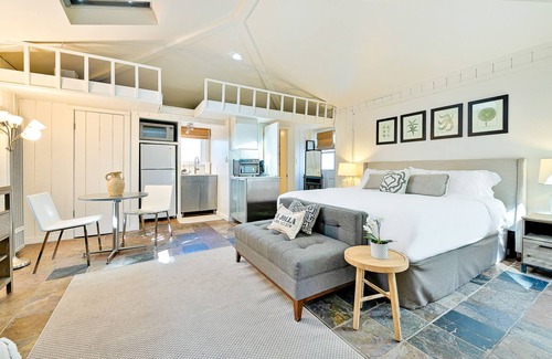 Beach Barber Tract Cottage | Dog-Friendly Studio w/Private Patio, Gas Grill, Kitchenette, Partial A/C, & WiFi