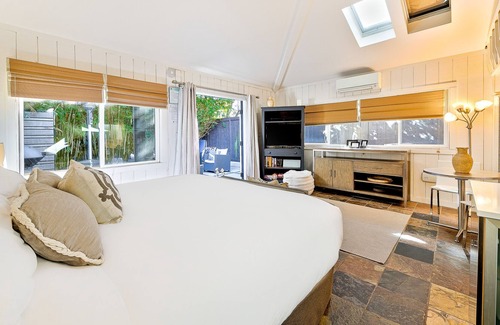 Beach Barber Tract Cottage | Dog-Friendly Studio w/Private Patio, Gas Grill, Kitchenette, Partial A/C, & WiFi