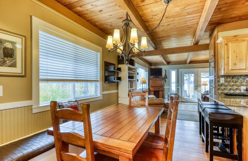 Tamarack Resort Cottage | Dreamy waterfront oasis with fireplace, firepit, patio, dock, and mountain views