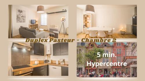 Troyes Apartment | Duplex Pasteur - Chambre 2 - Chambre Privée