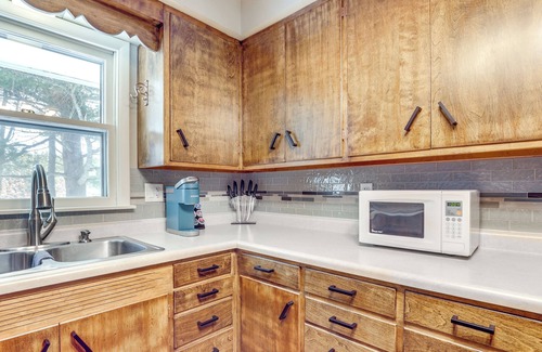 Eagle River House | Eagle River Waterfront Home w/Dock & Fire Pit!