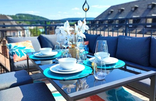 Bad Kissingen Apartment | ELApart by Homely Stay - Loft mit Dachterrasse