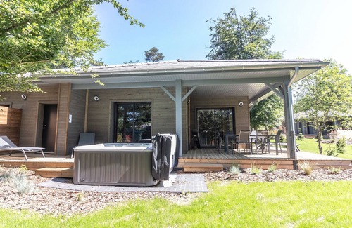 Le Chambon-sur-Lignon Cottage | Enchanting Lodge: Private Hot Tub, Golf Access, Pool, Spa & More