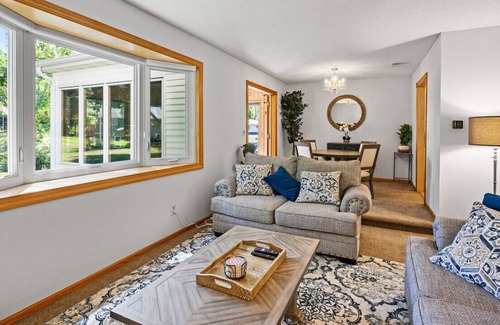 Maple Grove House | Escape to Quiet Garden Retreat in Maple Grove - 5BR, Sauna, Fitness Room & More!