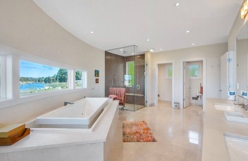 Westhampton House | Expansive and Modern Westhampton Home with Open Layout, Private Pool, Water.