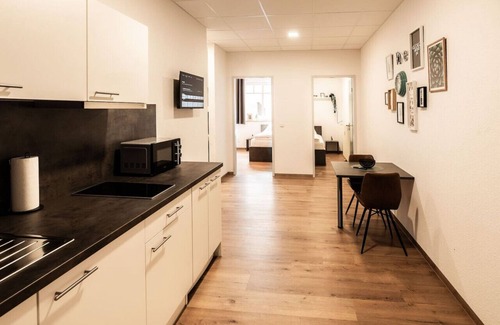 Nordhorn Apartment | FAIR BED 9 City Studio with kitchen, WLAN, 2 rooms & PP