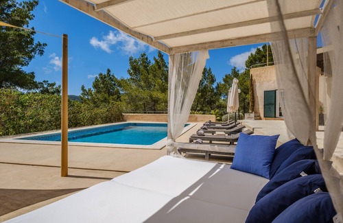 Sant Josep de sa Talaia Villa | Fantastic Villa with Pool, Wi-Fi, Terrace, Garden and Sea View