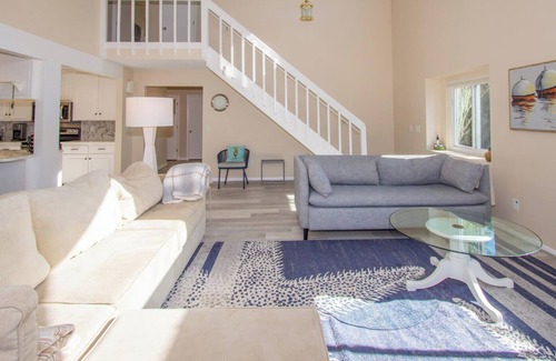 Blue Heron Lake House | Fenced backyard w/ pond, fire pit, screened porch, ping pong, Golf cart incl.