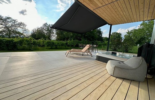 Sebersdorf Apartment | Ferienwohnung Lind Fruchtreich - Appartement/fewo, Dusche, WC, Terrasse