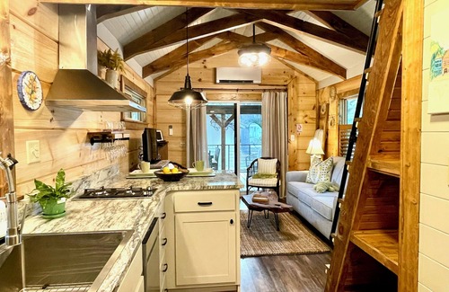 Pawleys Island Cabin | ‘First tiny home in Pawleys Island! Cozy porch + Steps from Golf & Beach.”