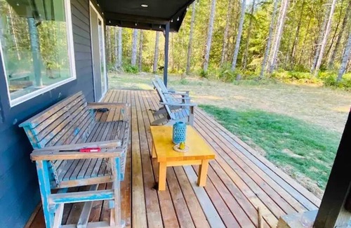 Olympia House | Forest Hideaway House with hot tub and trail