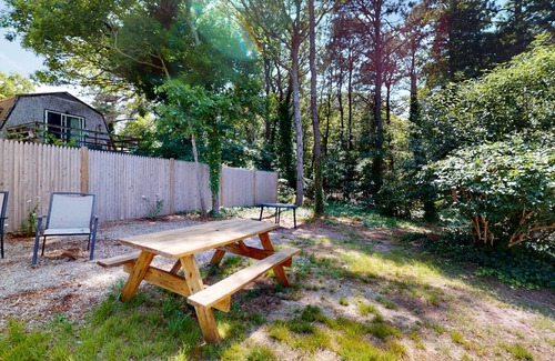 South Dennis Cottage | Freydis Glen | Dog-friendly cottage in South Dennis with firepit - walk to bay