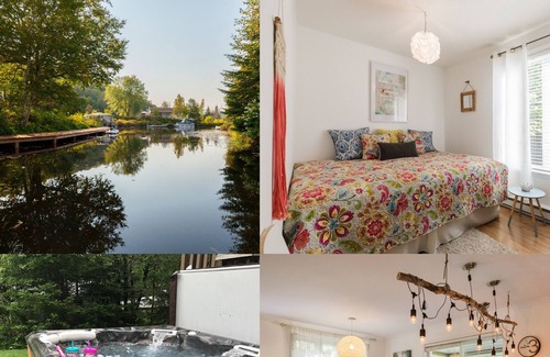 Saint-Raymond Cottage | Friendly-family Cottage by the water * hot tub *fireplace* 40 min. Quebec City