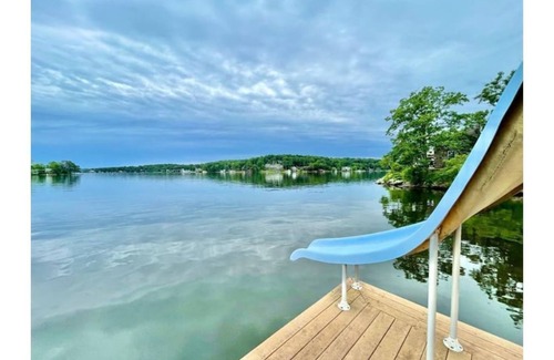 Glasser House | Fully accessible lake-house on its own island.