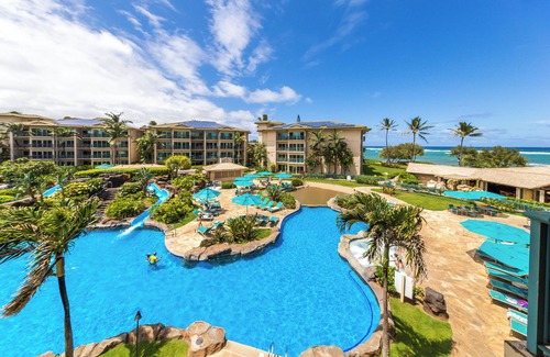 Wailua Condo | G305 - 2 BR Suite in Kapaa - Sleeps 6, Full Kitchen, AC, Pool, Waterslides, Fun!