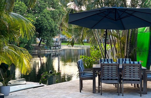 South Middle River Apartment | Gay Men’s Private Pool Home. Garden View Apt. Walk To Wilton Manors.