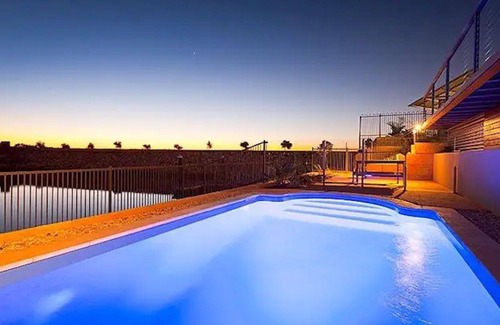 Exmouth House | Gecko - Swimming Pool and Boat Jetty. Beautifully equipped family home.