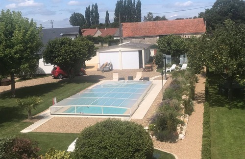 Courcelles-de-Touraine Ski Chalet | Gîte Chalet "Belle-Etoile" Touraine Anjou (with swimming pool 10x4)