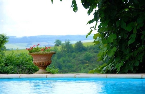 Vic-Fezensac House | Gîte Le Bernes - Pool with view