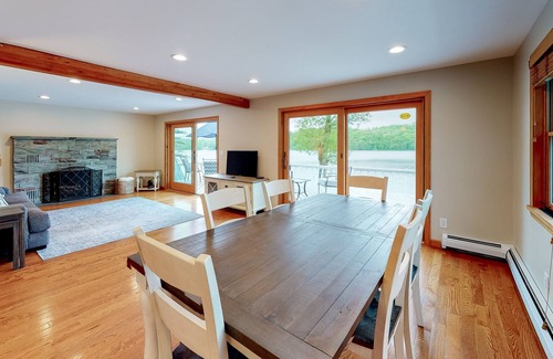 Hubbardton House | Gorgeous lakefront gem with private dock, deck, firepit, grill, fireplace & WiFi