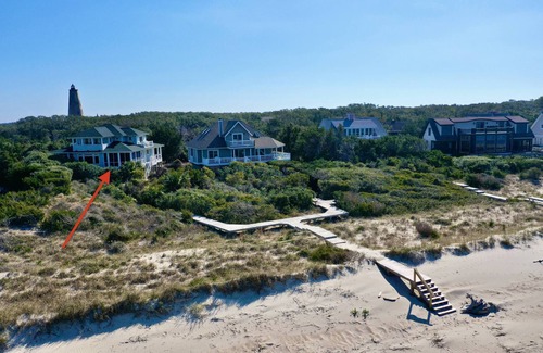 Bald Head Island House | Green Teal - Spacious Oceanfront Home, Beautiful Sunset & Old Baldy Views, Both Clubs, Golf, 7 Decks