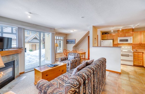 Village North Condo | Ground-floor condo with fireplace & patio - walk or shuttle to ski lifts