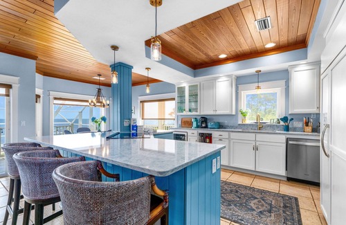 Carrabelle House | Gulf-front, dog-friendly home with private pool, great view, deck & beach access