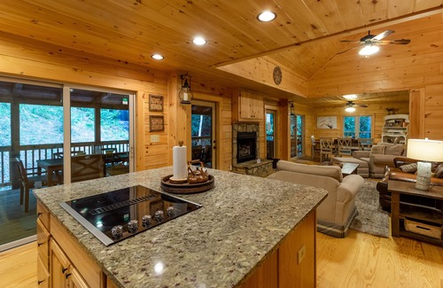 Tuckasegee Cabin | Havilah Falls - Master Crafted Luxury Cabin w/Private Waterfall and Sliding Rock