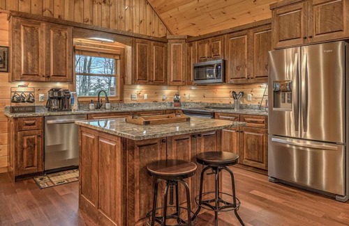 Morganton Cabin | Heavenly Hideaway - Outdoor Living Area | Panoramic Views | Hot Tub