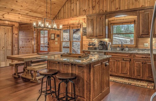 Morganton Cabin | Heavenly Hideaway - Outdoor Living Area | Panoramic Views | Hot Tub