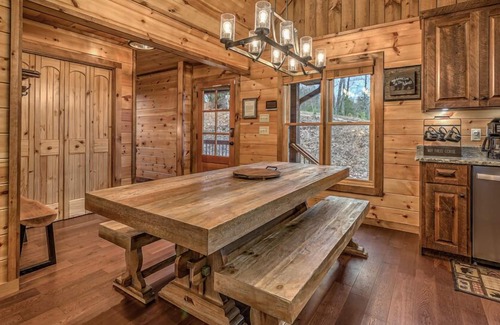 Morganton Cabin | Heavenly Hideaway - Outdoor Living Area | Panoramic Views | Hot Tub