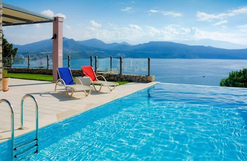Lygia Villa | Hillside villa with private pool BBQ & terrace.