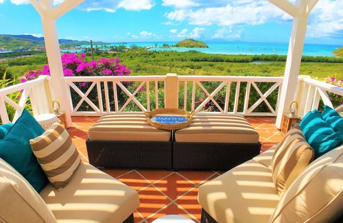 Jennings Villa | HOLIDAY DISCOUNTS! PANORAMIC SEA VIEWS! LUXURY, POOL, OVERLOOKS JOLLY HARBOUR