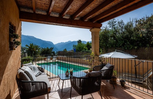 Fornalutx House | Holiday Home 'Can Bordoy' with Mountain View, Pool, Garden & Terrace