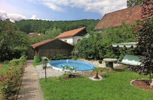 Gleichamberg House | Holiday home in Thuringia with private terrace use of a garden and pool