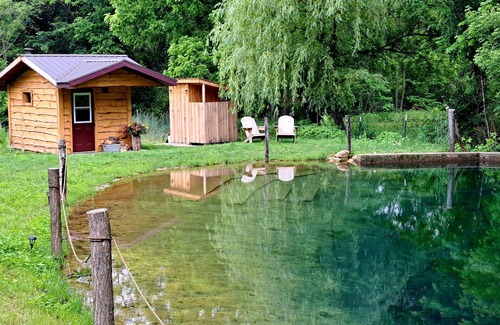 Vernon County House | Holistic Guest House, outdoor sauna, waterfall & pond in delightful Chaseburg WI