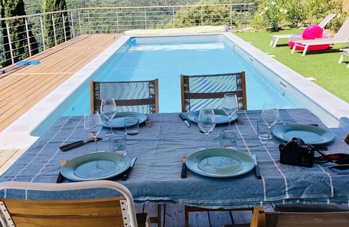 Notre-Dame-de-la-Rouviere House | House located in the heart of the Cévennes swimming pool, breathtaking view.