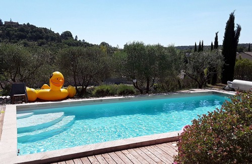 Lussan House | House with heated pool and superb view of Lussan