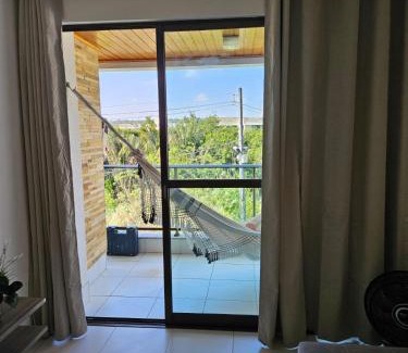 Barra de Sao Miguel Apartment | Iloa Residence Apt Premium -Quarto e sala climatizado