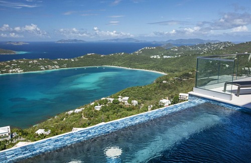 North Side House | Infinity Pool Over Looking Magen's Bay and the BVI- Island Serenity