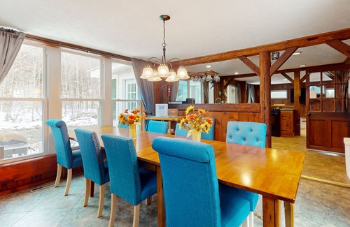 Montgomery Center House | Inviting riverfront home with hot tub on deck & fireplace, near skiing & golf