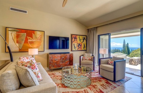 Kapalua Condo | K B M Resorts: Kapalua Golf Villa Kgv-23p2, Breathtaking Fully Remodeled Luxurious 2 Bedrooms, Includes Rental Car!