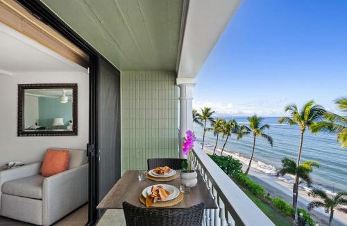 Historic Lahaina Front Street Apartment | Lahaina Shores 523 · LS 523 Direct Beachfront Studio with Stunni