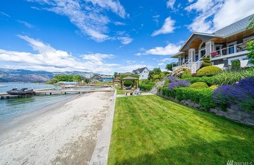 Manson House | Lake Chelan Estate with Private Beach and Tennis Court. Resort-like paradise!